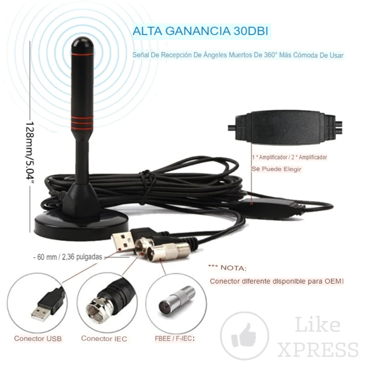 Antena Amplificadora de HDTV